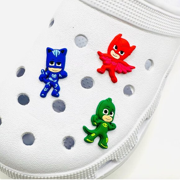 BOGO!! Crocs Style Shoe Charms Jibbitz  PJ Masks 3 pc Set NEW - Picture 1 of 5